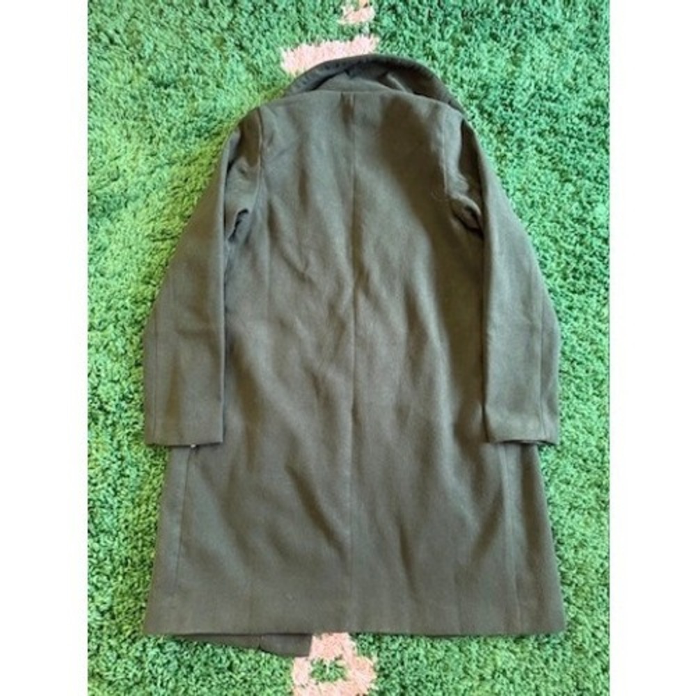 Fashion Nova SOA0001 Olive Green Longline Open Front‎ Overcoat Jacket Small - Picture 3 of 7
